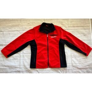 HILTI Women Red & Black Fleece Full Zip Jacket Convertible Vest Size XL